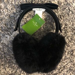 Kate Spade Black Earmuffs NWT